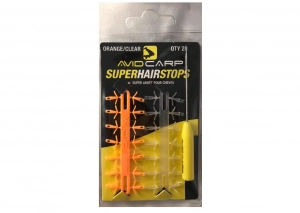 Zarážky Super Hair Stops Orange/Clear
